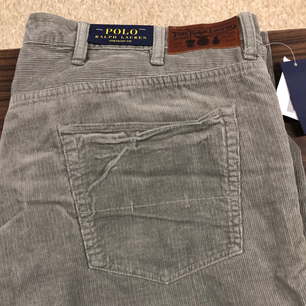 Big and Tall Gray Corduroy Jeans Polo by Ralph Lauren